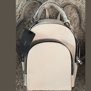NWT ZARA Women's LARGE FAUX LEATHER BACKPACK WHITE